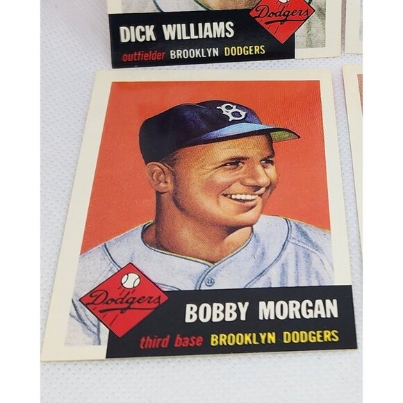Brooklyn Dodgers 1953 Topps Vintage Reprint Baseball Cards 4 Card Bundle - Picture 4 of 10